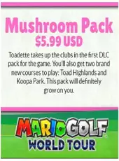 Mario Golf: World Tour - Mushroom Pack