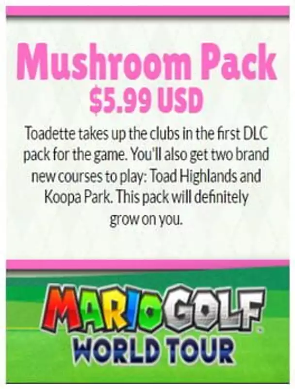 Mario Golf: World Tour - Mushroom Pack